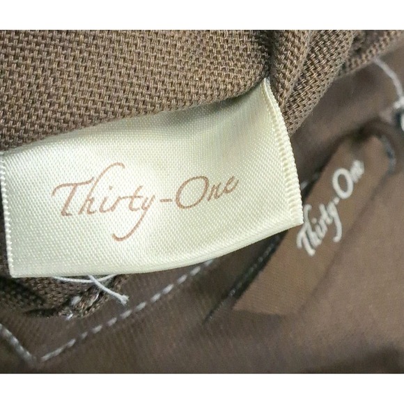 Thirty One Brown Polka Dot Purse Hand Bag Shoulder Bag - Picture 5 of 5